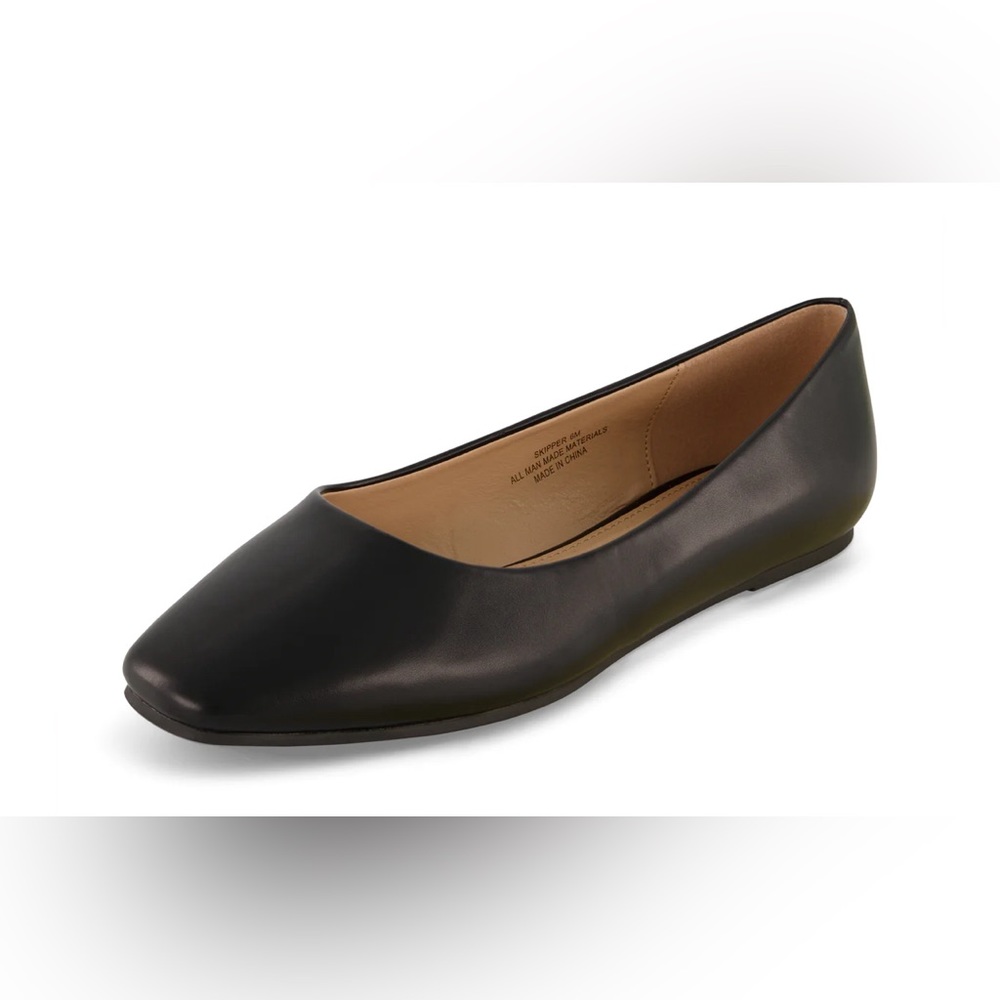 Cushionaire Memory Foam Skipper Ballet Flat, Black - SZ 9 WIDE
